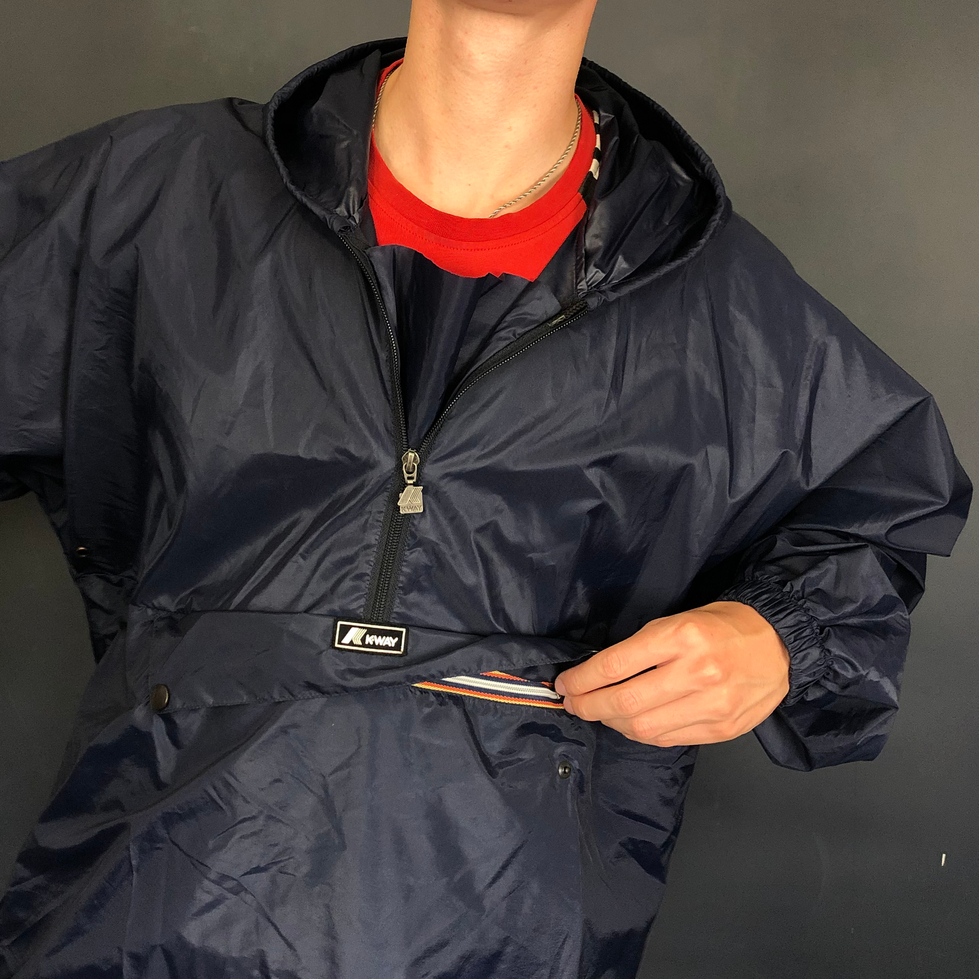 VINTAGE K-WAY RAIN JACKET - Large - Vintique Clothing