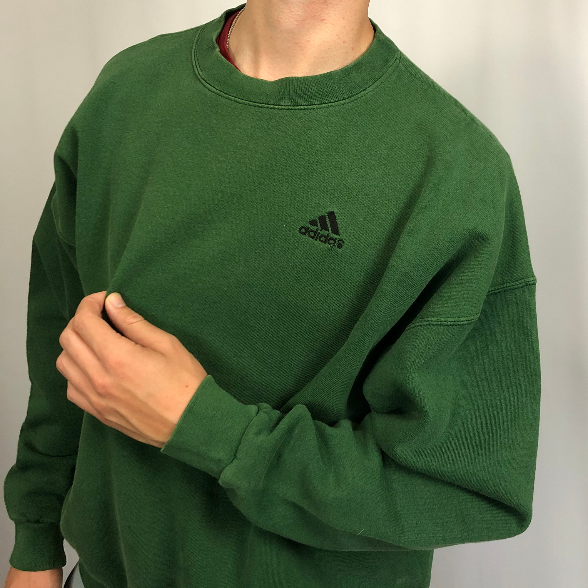 VINTAGE ADIDAS SWEATSHIRT IN Green - Large - Vintique Clothing