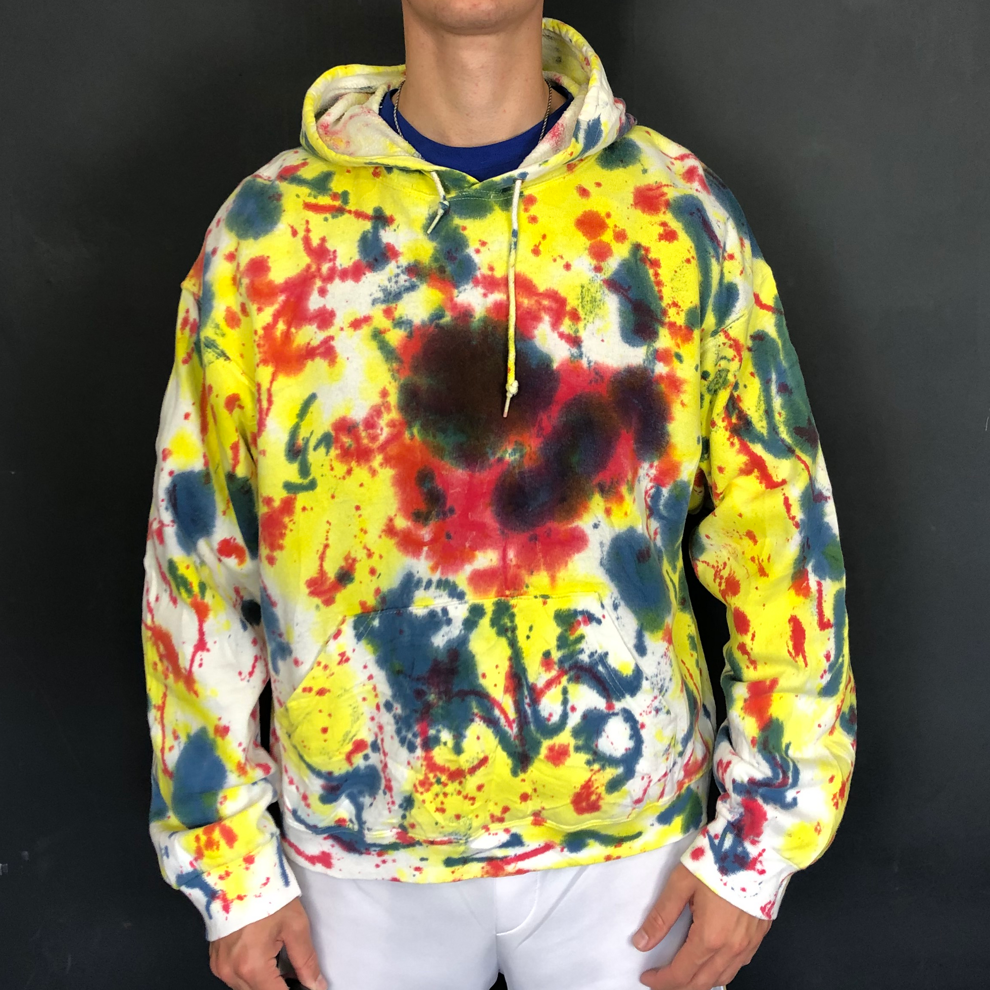 Vintage Paint Splash Hoodie - Large - Vintique Clothing