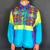 VINTAGE CRAZY PRINT RAIN JACKET - Large - Vintique Clothing