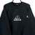 VINTAGE 90S ADIDAS SPELLOUT SWEATSHIRT IN BLACK - MEN'S XL/WOMEN'S XXL