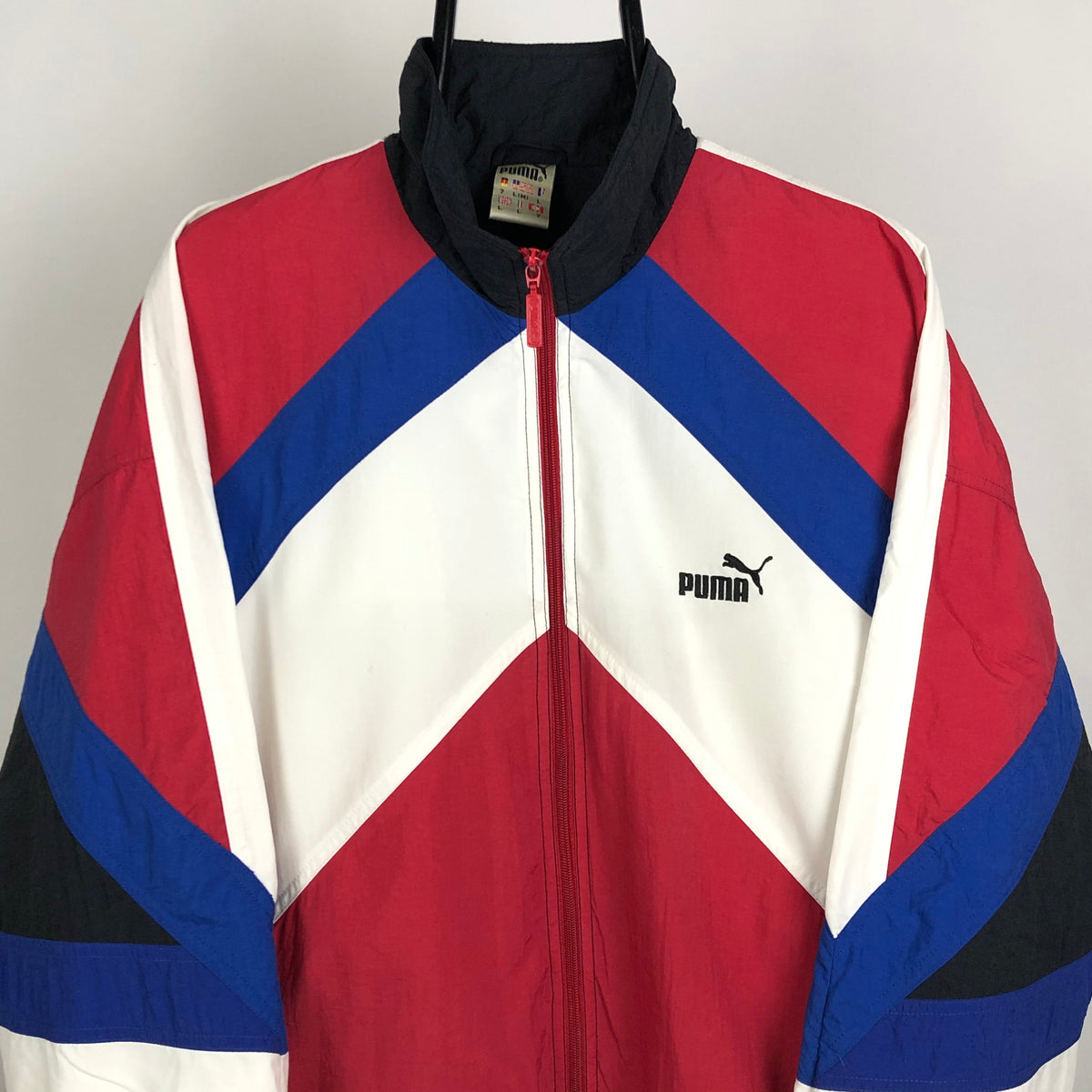 Vintage Puma Track Jacket in Red White Blue Men s Large Women s XL Vintique Clothing