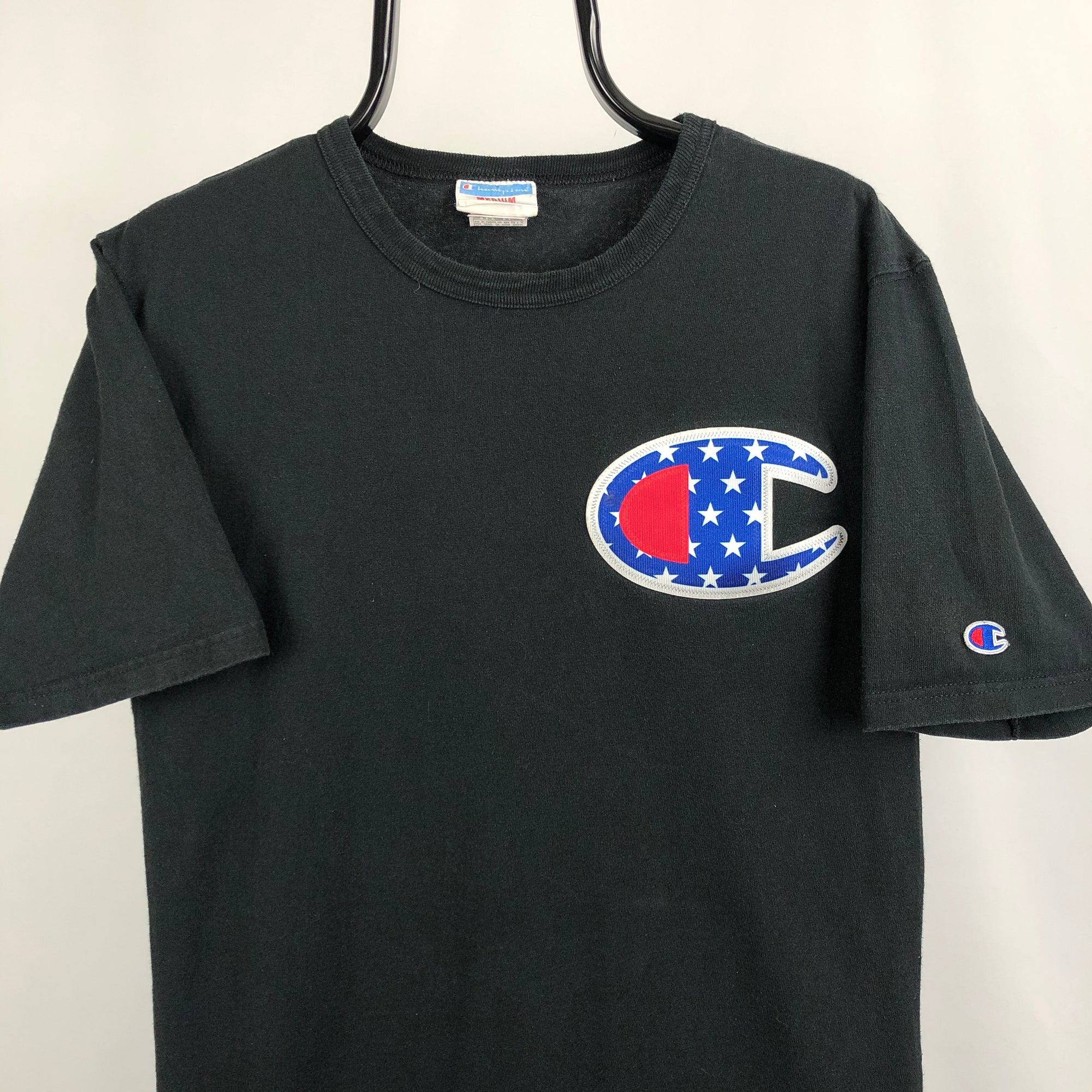 Vintage Champion Tee in Black - Men's Medium/Women's Large