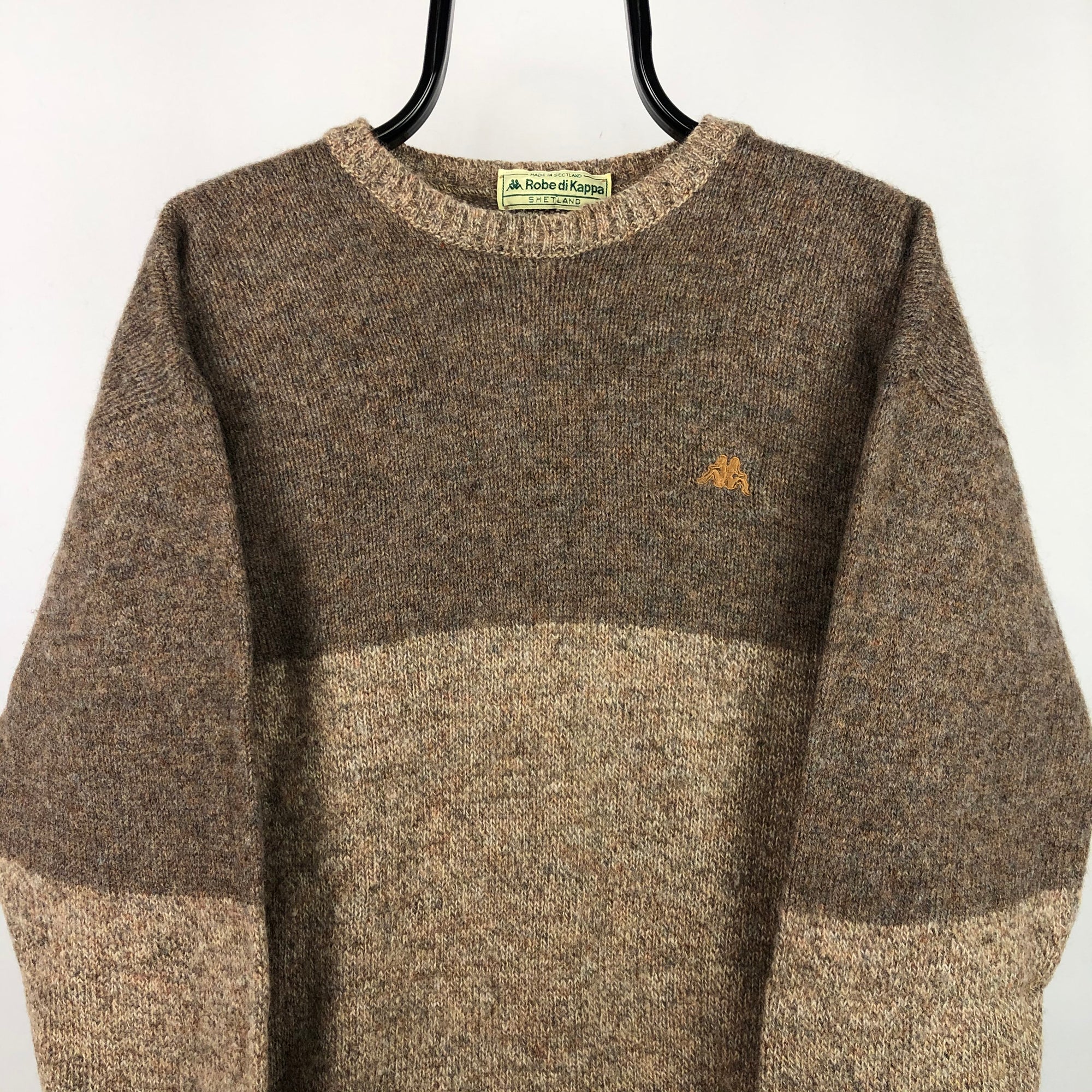 Vintage 80s Kappa Wool Jumper in Brown - Men's Medium/Women's Large