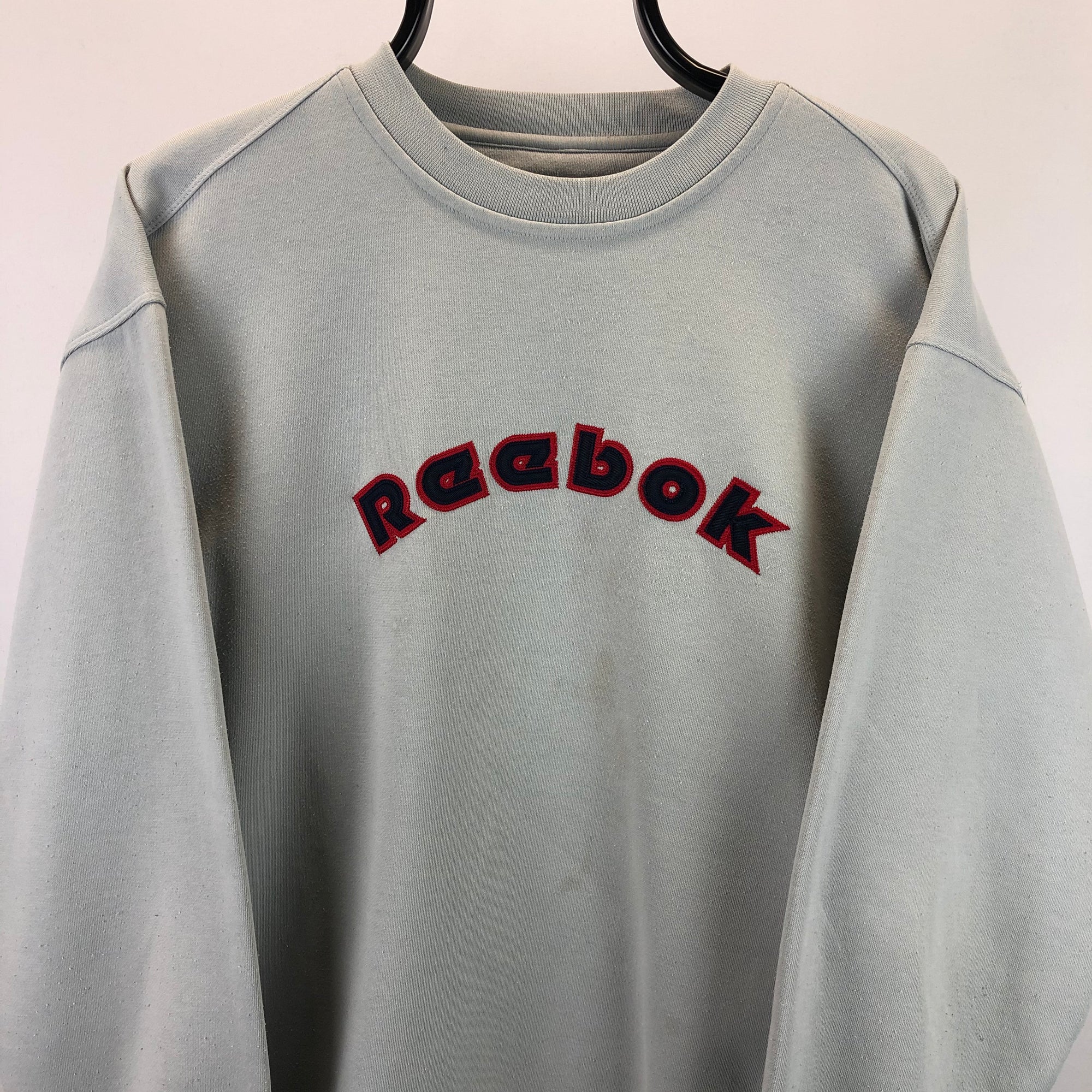 Vintage Reebok Spellout Sweatshirt in Clay - Men's Medium/Women's Large