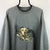 Vintage Dog Embroidery Sweatshirt in Grey - Men's Large/Women's XL