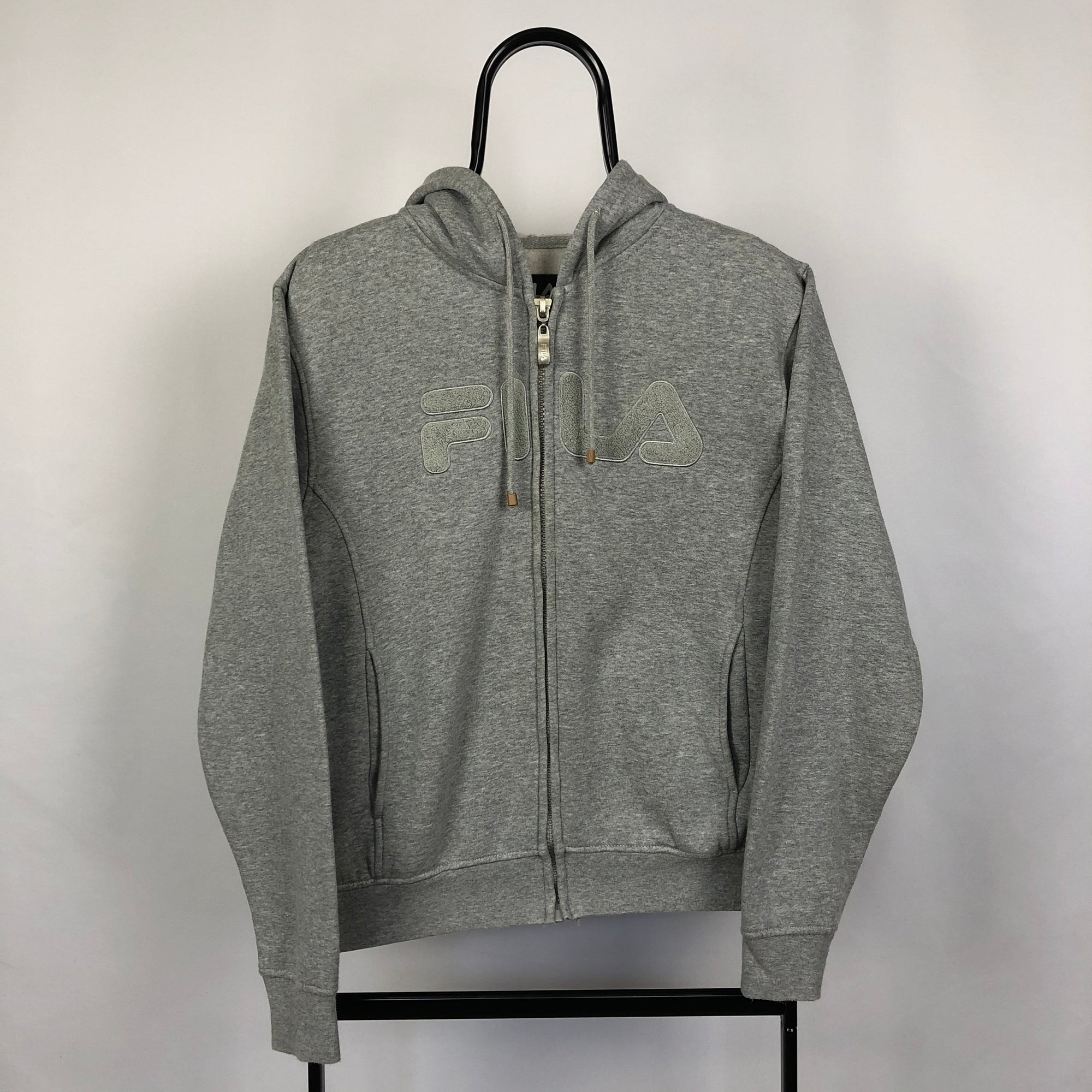 Fila Zip Hoodie in Grey - Men's Small/Women's Medium