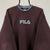 Vintage Fila Fleece Spellout Sweatshirt in Brown - Men's Large/Women's XL