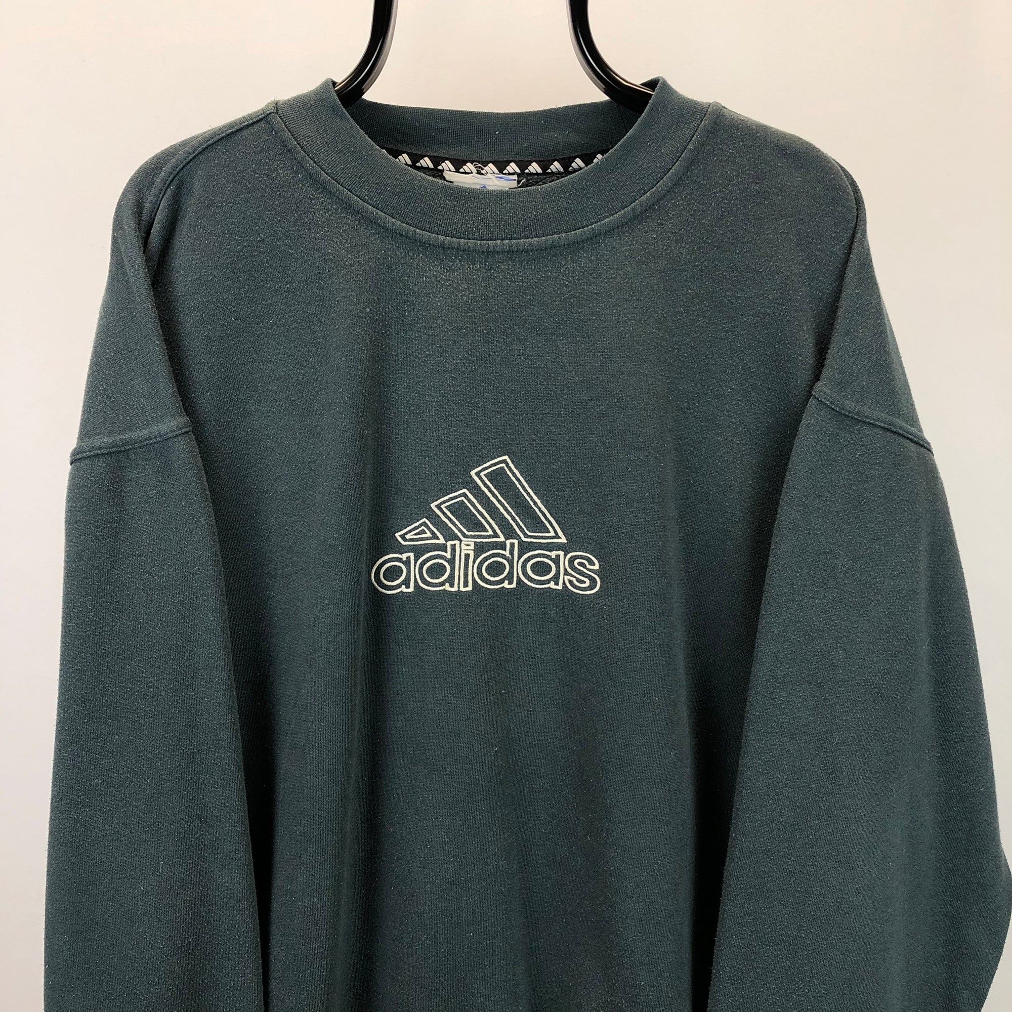 Vintage 90s Adidas Spellout Sweatshirt - Men's XL/Women's XXL