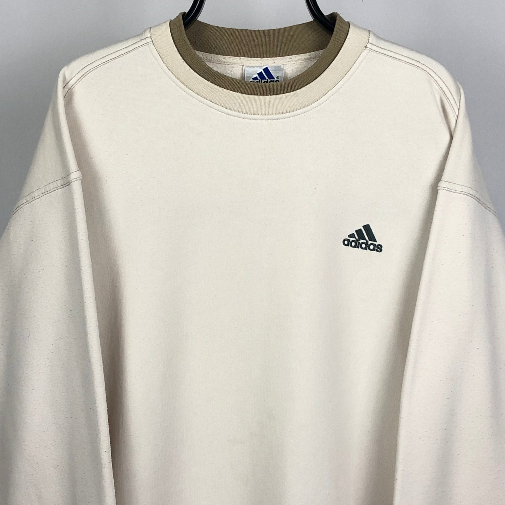 Adidas Sweatshirt in Beige/Sand - Men's XL/Women's XXL