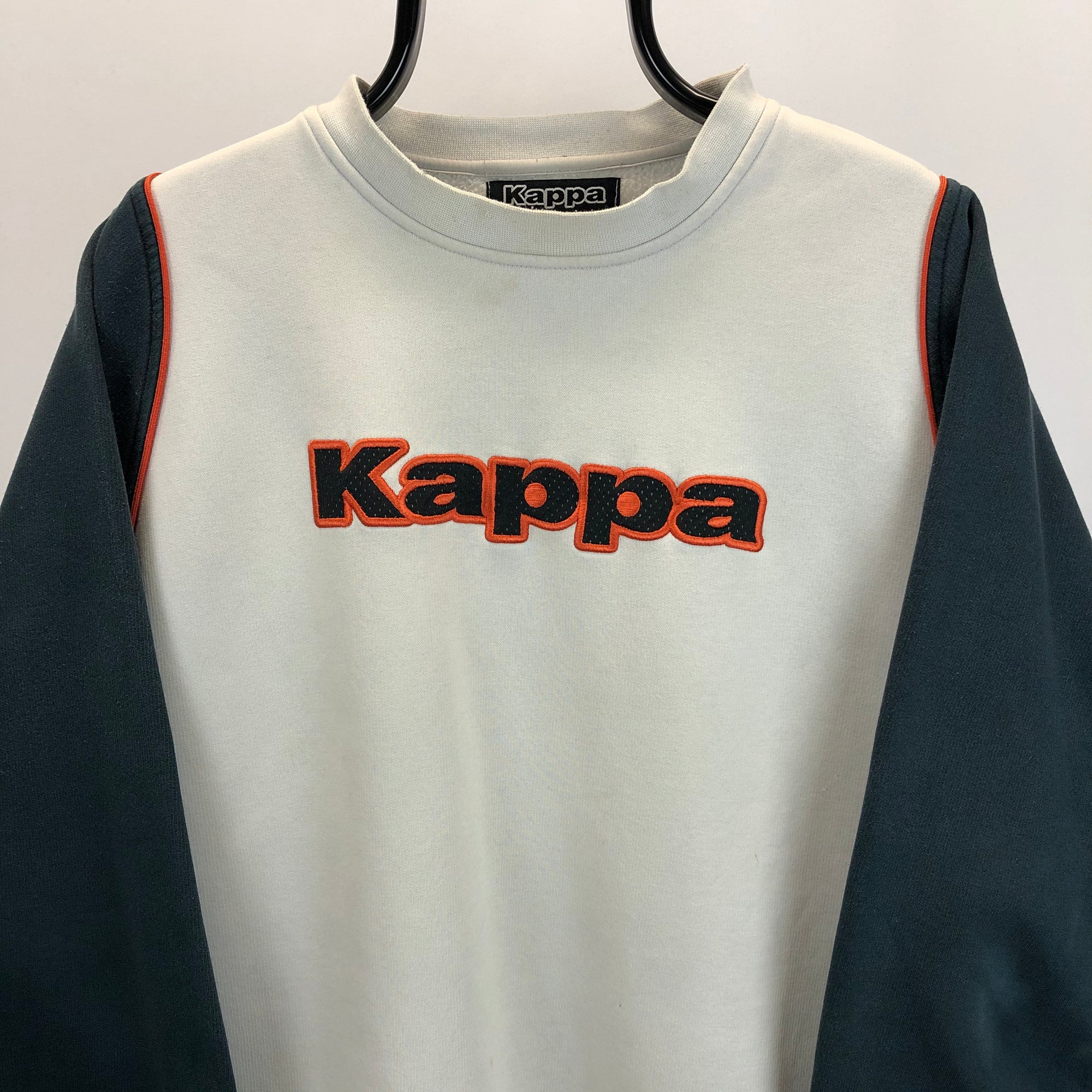 Vintage Kappa Sweatshirt in Stone/Burnt Orange - Men's Medium/Women's Large