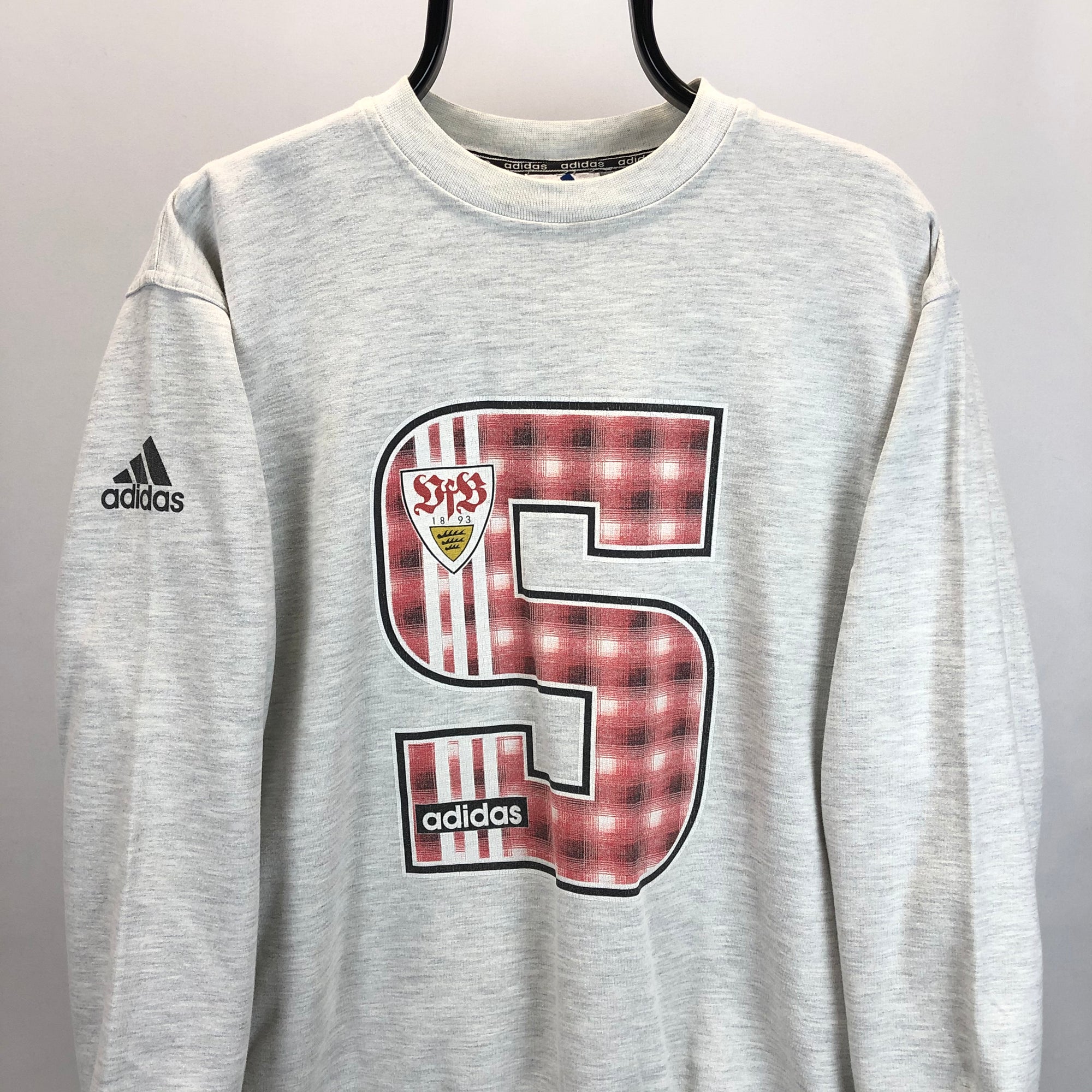 Vintage 90s Adidas Stuttgart Sweatshirt - Men's Small/Women's Medium