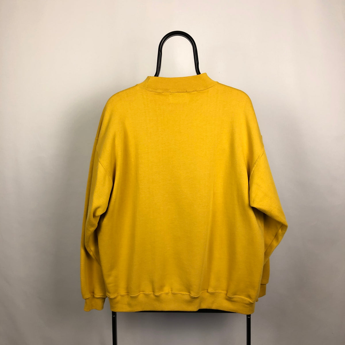 Vintage Naf Naf Embroidered Spellout Sweatshirt in Yellow - Men's Larg ...