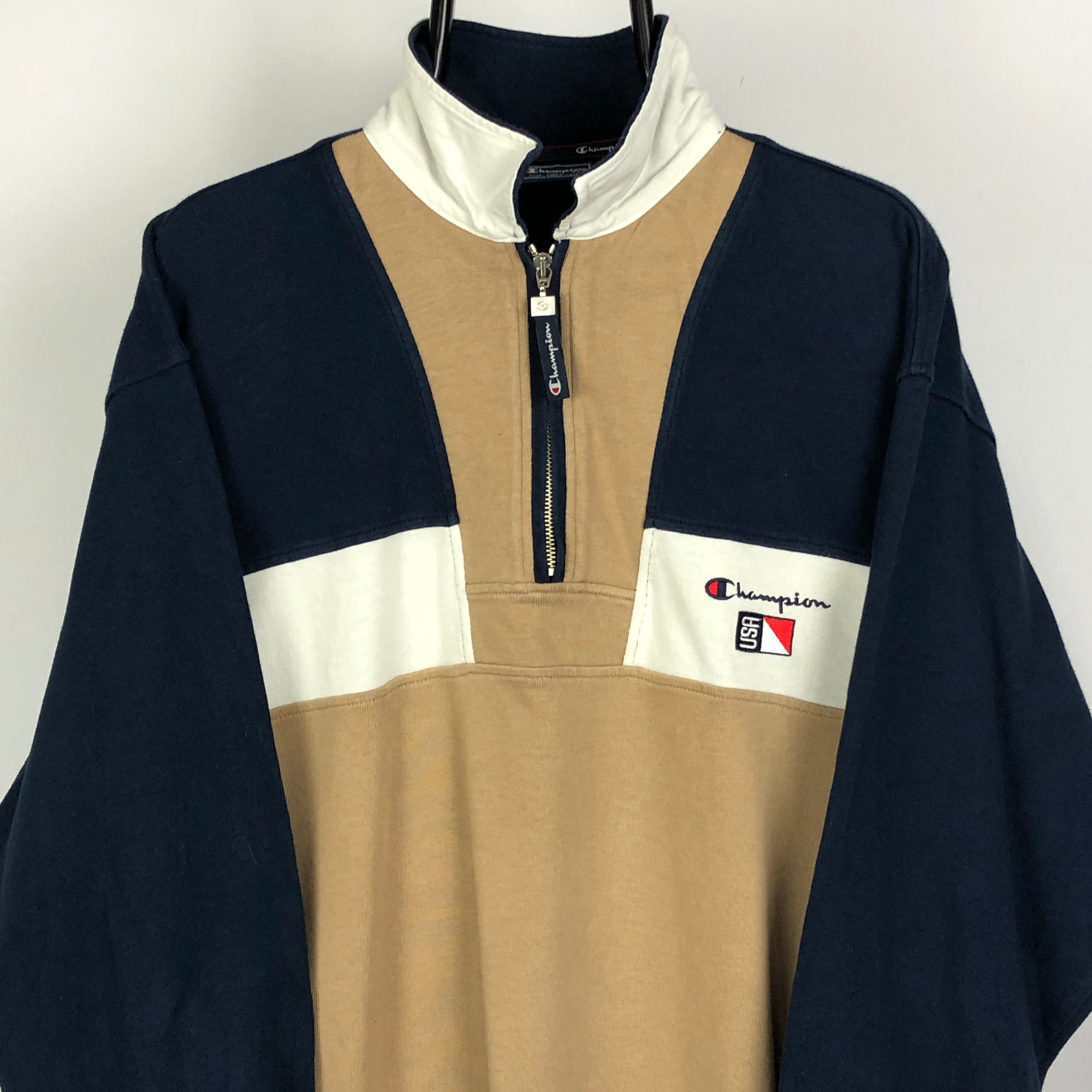 Vintage Champion 1/4 Zip Sweatshirt - Men's XL/Women's XXL