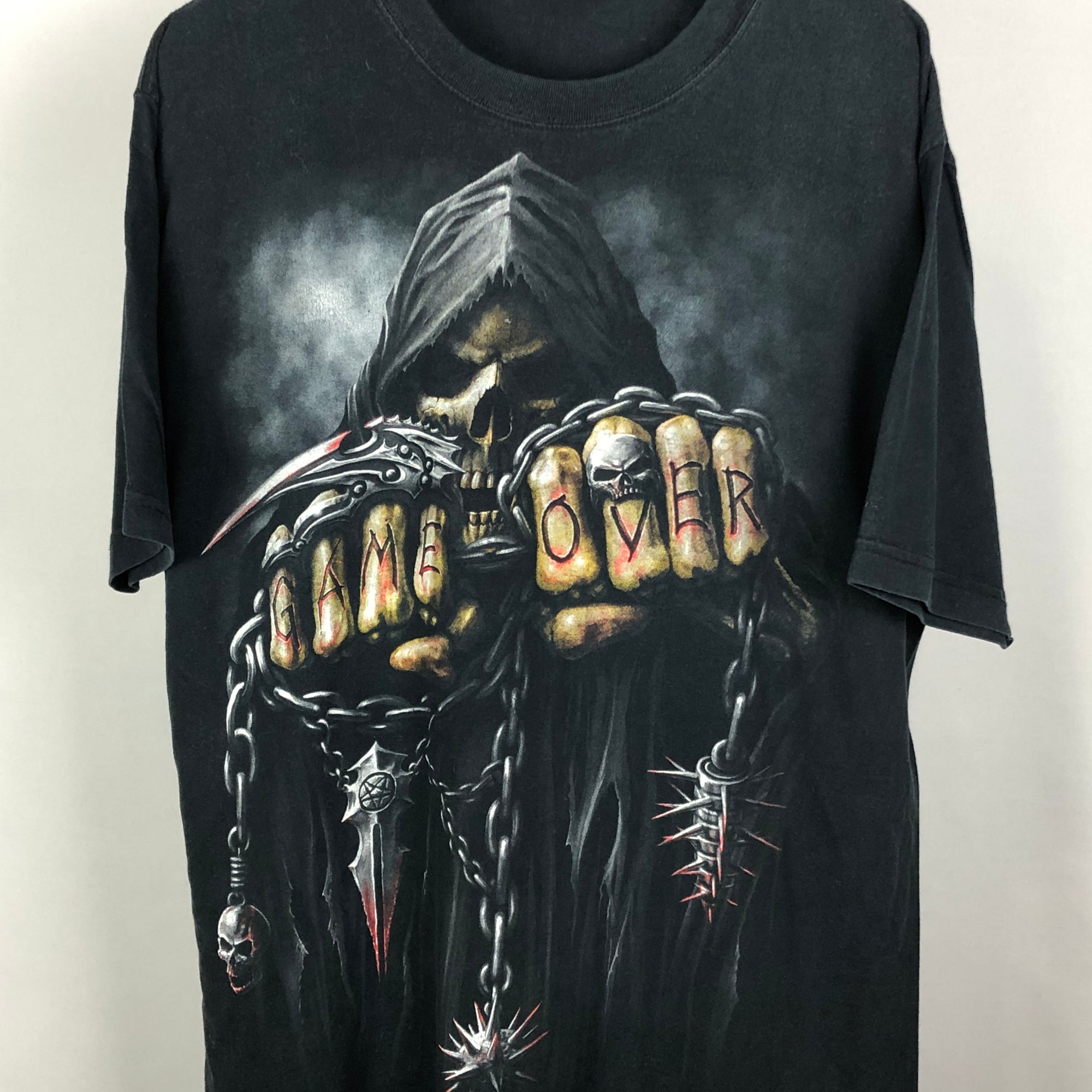 Vintage 'Game Over' Gothic Tee - Men's XL/Women's XXL