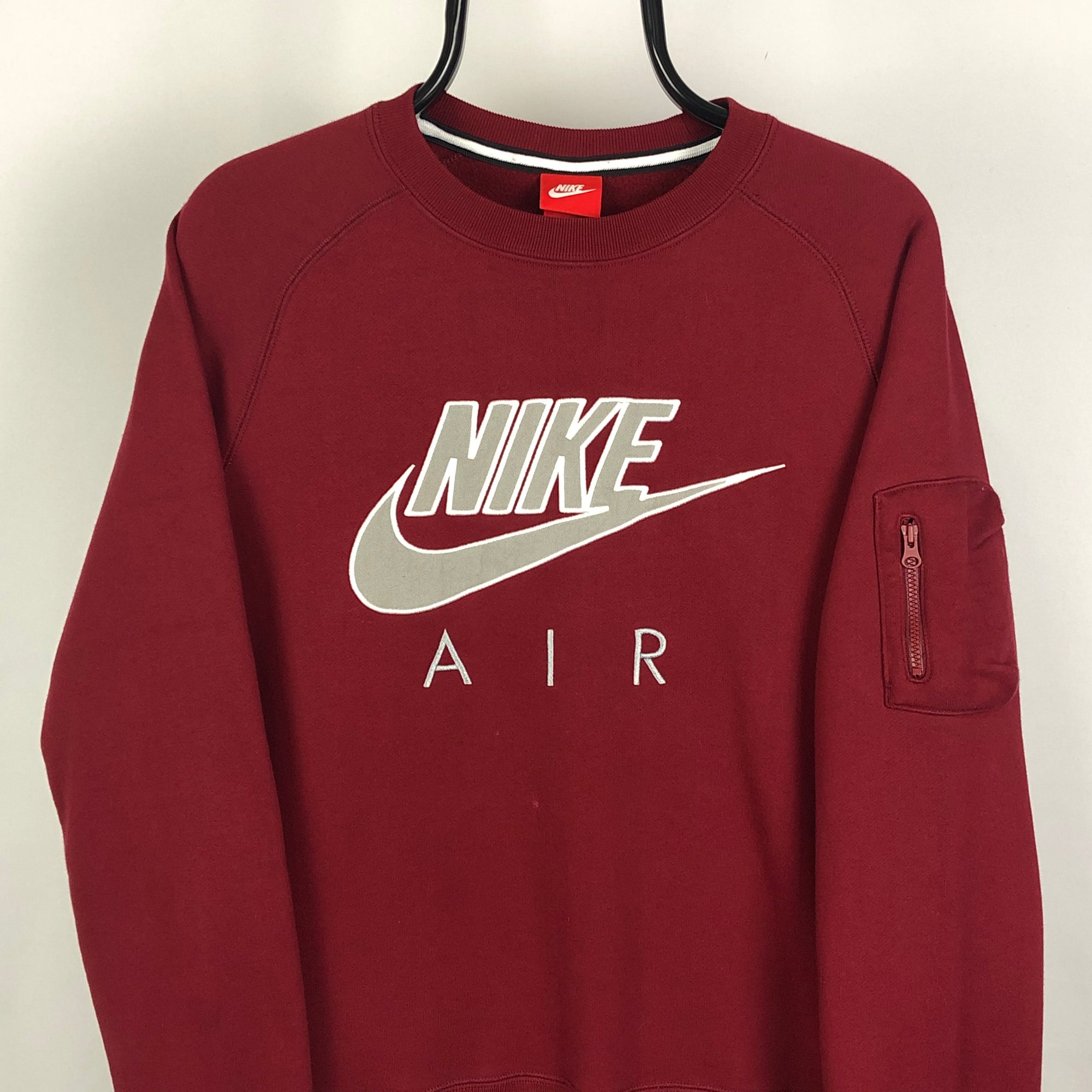 Nike Air Sweatshirt in Burgundy - Men's Medium/Women's Large