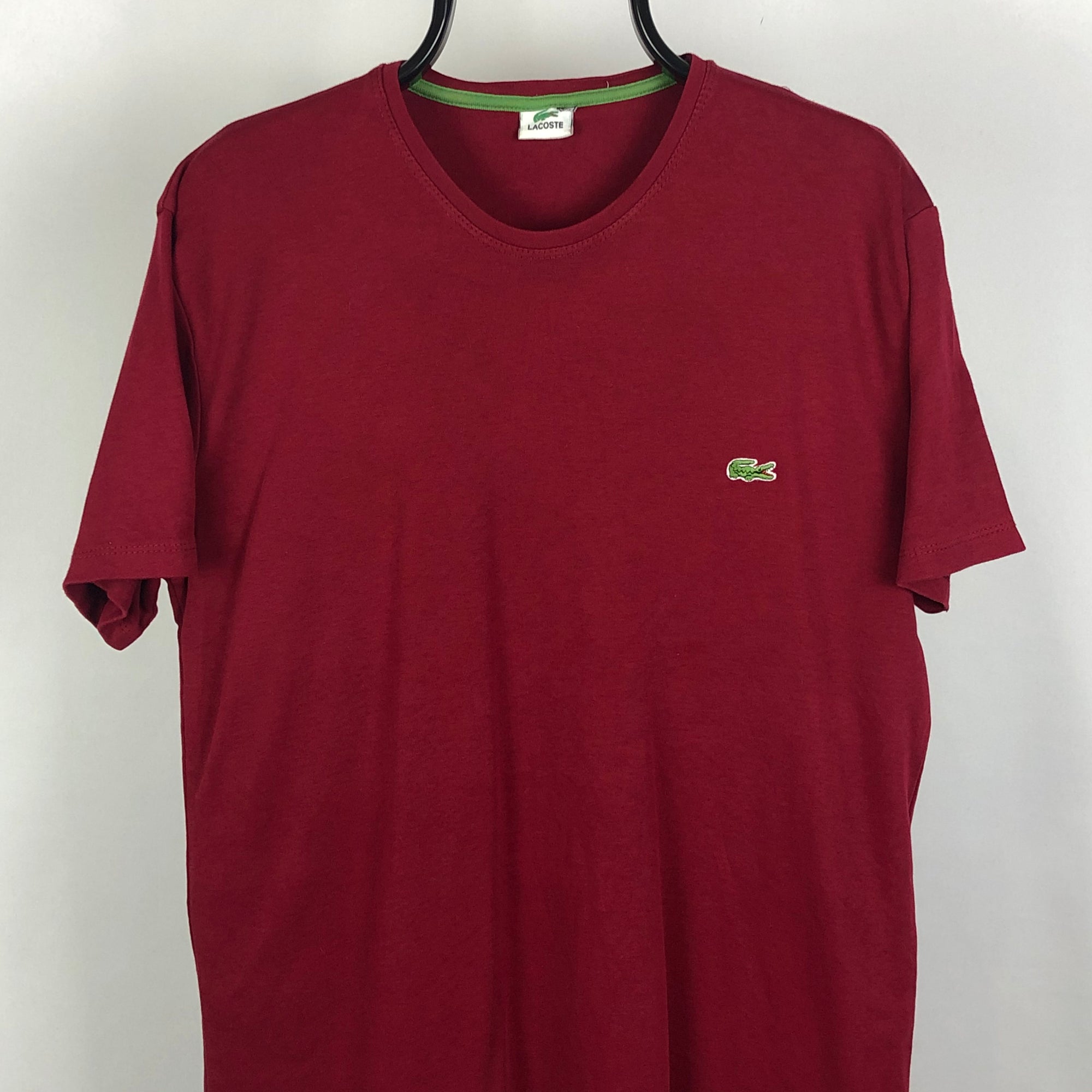 Lacoste Tee in Deep Red - Men's Medium/Women's Large