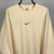 Nike Centre Embroidered Swoosh Sweatshirt in Beige - Men's Large/Women's XL