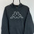 Vintage Kappa Embroidered Big Logo Hoodie in Black/White - Men's Medium/Women's Large