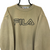 VINTAGE 90S FILA SPELLOUT SWEATSHIRT IN BEIGE - MEN'S LARGE/WOMEN'S XL