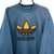 VINTAGE 80S ADIDAS SPELLOUT SWEATSHIRT IN DEEP BLUE & GOLDEN YELLOW - MEN'S LARGE/WOMEN'S XL