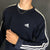 Vintage Lightweight Adidas Sweatshirt in Navy & White - Large - Vintique Clothing