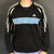 Vintage Adidas Sweatshirt in Black, White & Baby Blue - Vintique Clothing