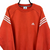 VINTAGE 90S ADIDAS EMBROIDERED SMALL LOGO SWEATSHIRT IN ORANGE & WHITE - MEN'S XL/WOMEN'S XXL