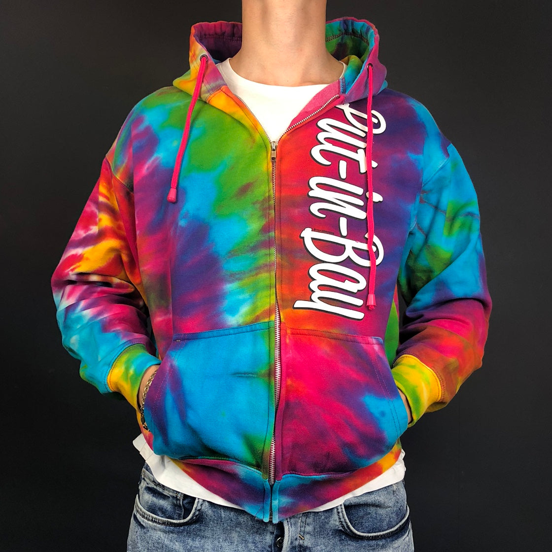 Vintage Put-In-Bay Tie Dye Hoodie - Medium