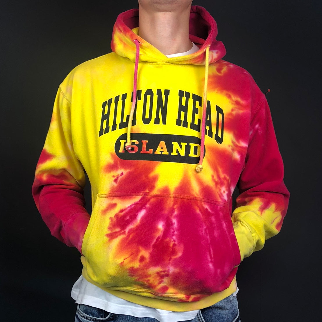 Vintage Hilton Head Island Tie Dye Hoodie - Medium