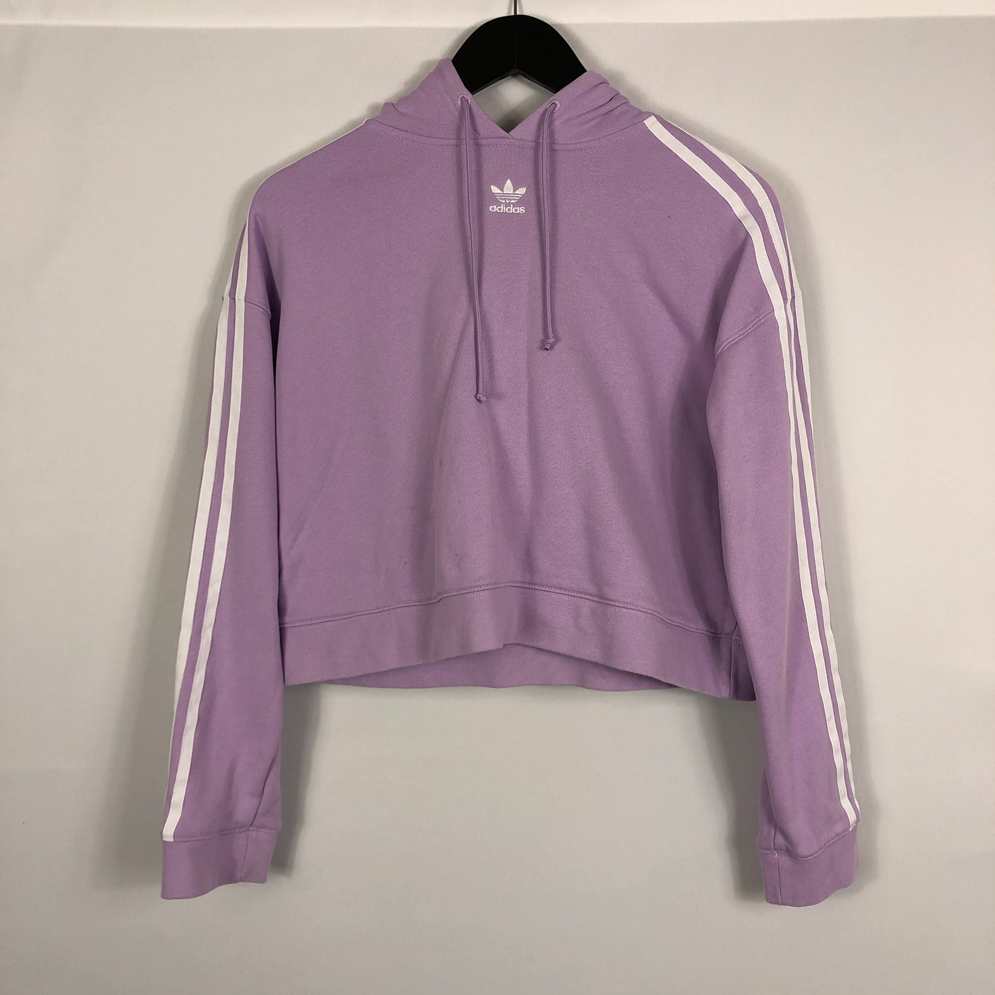 Adidas Originals Cropped Hoodie in Purple - Women’s 10 (S/M)