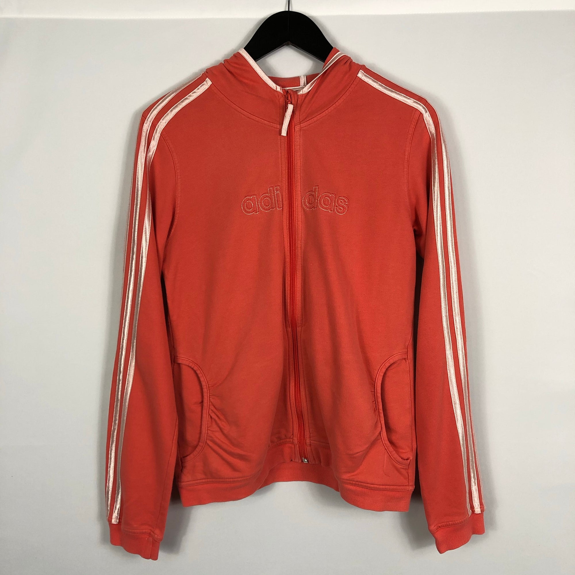 Adidas Spellout Zip Up Hoodie in Peach - Women’s Small