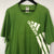 VINTAGE ADIDAS TEE IN GREEN & WHITE - XL