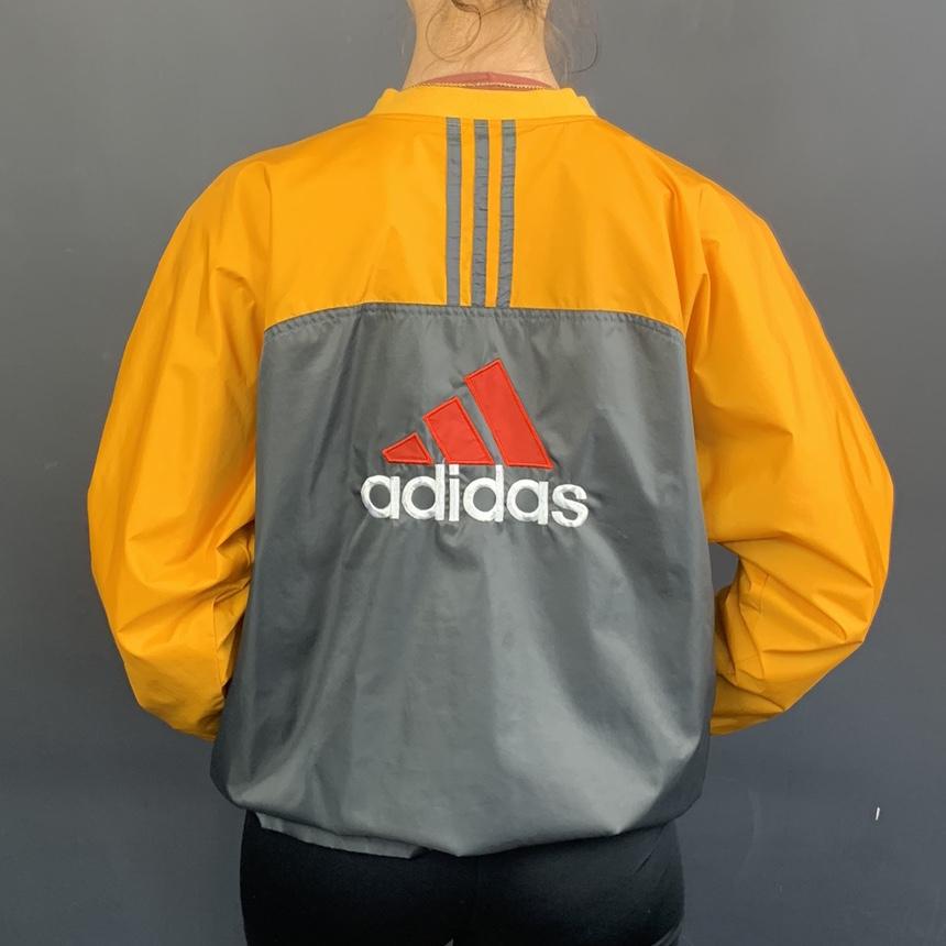 Vintage Adidas Nylon Spellout Sweatshirt - Medium - Vintique Clothing